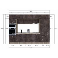 Bucatarie ZONE 340 FRONT PAL K002 / decor 4299